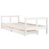 vidaXL Estrutura cama infantil c/ gavetas 80x200cm pinho maci&ccedil;o branco