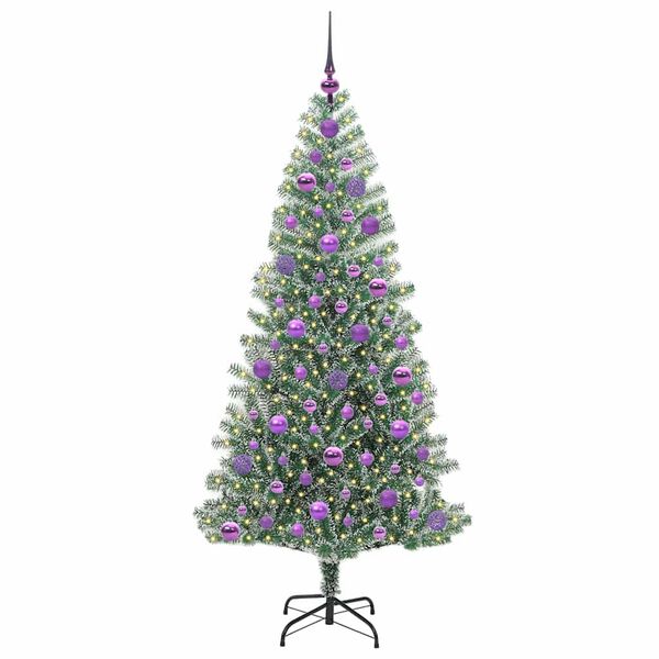 vidaXL &Aacute;rvore de Natal Artificial Coberta de Neve com Luzes de LED