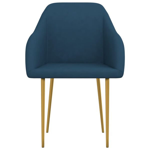 vidaXL Cadeiras de jantar 4 pcs veludo azul