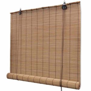 Estore de enrolar 80 x 160 cm bambu castanho