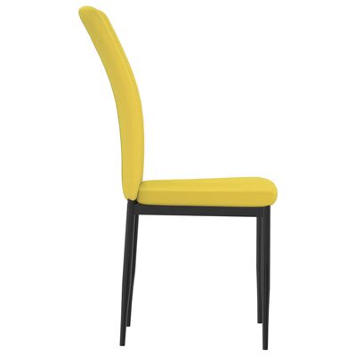 vidaXL Cadeiras de jantar 2 pcs veludo amarelo mostarda