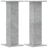 vidaXL Suportes de colunas 2 pcs derivados de madeira cinzento cimento