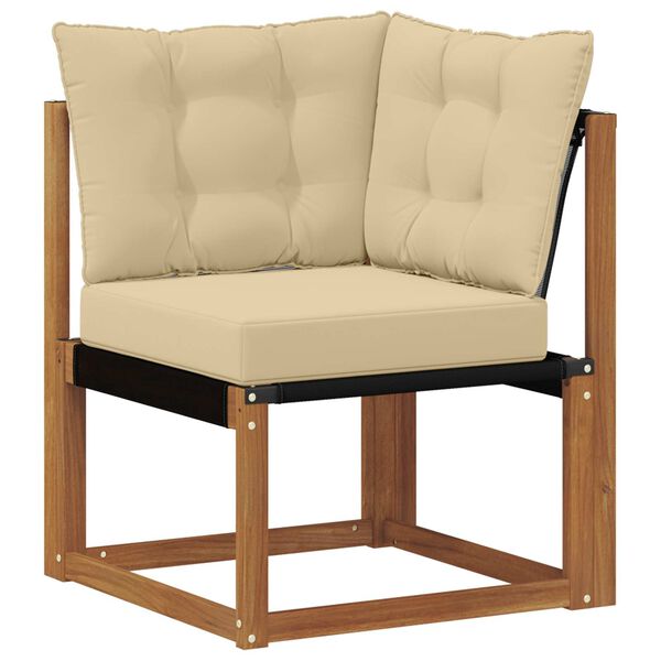 vidaXL Conjunto de Sof&aacute;s para Exterior 7 pcs Natural e Bege