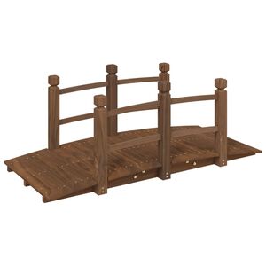 vidaXL Ponte de jardim com corrim&otilde;es 150x67x56 cm abeto maci&ccedil;o