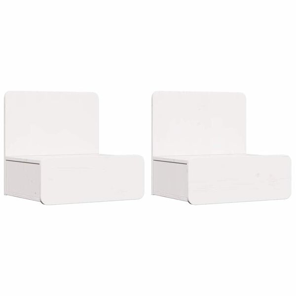 vidaXL Mesa-de-cabeceira com gaveta 2 pcs Branco 44 x 32,5 x 40 cm