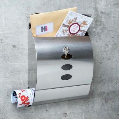 HI Caixa de correio aço inoxidável 30x12x40 cm