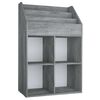 vidaXL Suporte revistas infantil 71x30x114 cm aglom. cinzento cimento