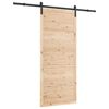 vidaXL Porta Deslizante Natural 80 x 208 cm Madeira de Pinho Maci&ccedil;a