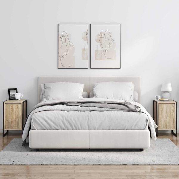 vidaXL Mesa-de-cabeceira Sonoma 39,5 x 30 x 50 cm Madeira processada