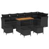 vidaXL Conjunto de Sof&aacute; de Jardim 10 unid. Preto vime PE