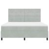 vidaXL Cama Box com colch&atilde;o Cinzento-claro 180 x 200 cm Veludo