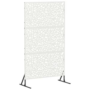 vidaXL Protetor de Privacidade 100 x 50 x 180 cm A&ccedil;o Branco