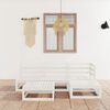 vidaXL 5 pcs conjunto lounge de jardim pinho maci&ccedil;o branco