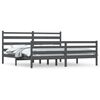 vidaXL Estrutura de cama 200x200 cm pinho maci&ccedil;o cinzento
