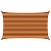 vidaXL Vela de sombra solar Laranja e Marrom 5 x 3 m