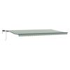 vidaXL Toldo retr&aacute;til Verde e Branco 600 &times; 300 cm Tecido e Alum&iacute;nio