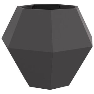 vidaXL Floreira Preto 100 x 100 x 80 cm A&ccedil;o