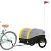 vidaXL Reboque para bicicleta 45 kg ferro preto e amarelo