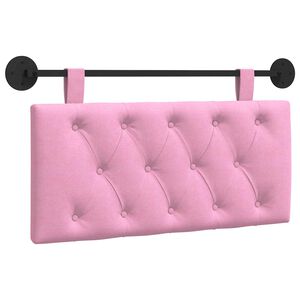 vidaXL Cabeceira suspensa Rosa Tecido