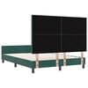 vidaXL Cama Box com cabeceira Verde Escuro 140 x 190 cm Veludo