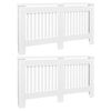 vidaxl Coberturas de radiador 2 pcs derivados madeira 152 cm branco