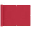 vidaXL Tela de Varanda 75 x 1000 cm Tecido Oxford Retangular Borgonha