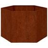 vidaXL Vaso/floreira 60x60x45 cm a&ccedil;o corten cor enferrujado