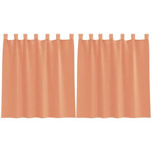 vidaXL Cortinas de voile com la&ccedil;os 2 pcs terracota 140x140 cm