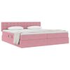 vidaXL Cama com Armazenamento com colch&atilde;o Rosa 200 x 200 cm Veludo