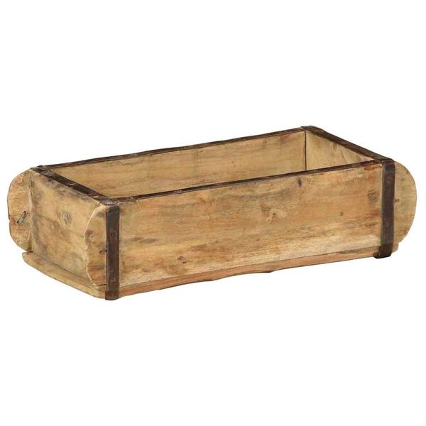 vidaXL Tabuleiro Castanho 30 x 15 x 9 cm Madeira Refor&ccedil;ada S&oacute;lida