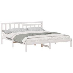 vidaXL Estrutura da Cama com cabeceira Branco 200 x 200 cm