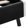vidaXL Estrutura de cama com LED 140x200 cm couro artificial preto
