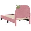 vidaXL Estrutura de Cama para Crian&ccedil;a com Cabeceira Rosa 70 x 140 cm