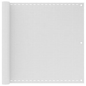 vidaXL Tela varanda HDPE 90x400 cm branco