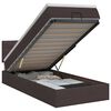 vidaXL Cama ottoman com colch&atilde;o Marrom Escuro 90 x 190 cm Tecido