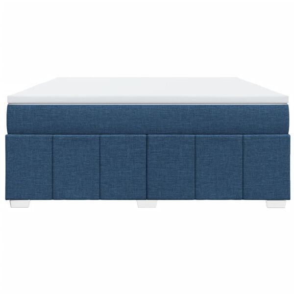 vidaXL Cama com molas/colch&atilde;o 180x200 cm tecido azul