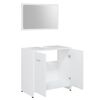 vidaXL 3 pcs conjunto de m&oacute;veis de casa de banho contraplacado branco