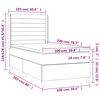 vidaXL Cama box spring c/ colch&atilde;o/LED 100x200 cm veludo rosa