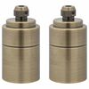 vidaXL Casquilhos de l&acirc;mpadas 2 pcs Bronze E27
