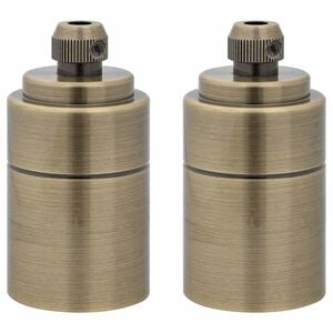 vidaXL Casquilhos de l&acirc;mpadas 2 pcs Bronze E27