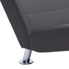 vidaXL Chaise longue com almofada couro artificial cinzento
