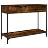 vidaXL Mesa consola 100x34,5x75cm derivados de madeira carvalho fumado