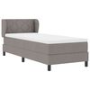 vidaXL Cama Box com colch&atilde;o Cinzento-acastanhado 80 x 200 cm tecido