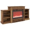 vidaXL Lareira el&eacute;trica Madeira antiga 140 x 30 x 67 cm