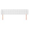 vidaXL Cabeceira de cama c/ abas couro artificial183x23x78/88cm branco