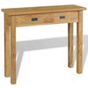 vidaXL Mesa consola de teca maci&ccedil;a 90x30x80 cm
