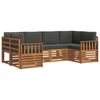 vidaXL Conjunto de Sof&aacute; Sectional 6 pcs Natural e Antracite