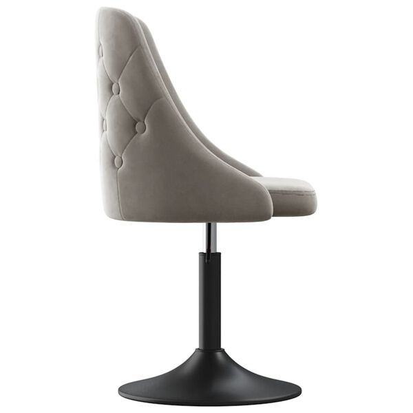 vidaXL Banco de bar veludo cinzento-claro