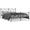 vidaXL Estrutura de cama sem colch&atilde;o com p&eacute;s 160x200 cm preto