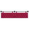 vidaXL Cabeceira Suspensa Vinho Vermelho 210 x 55 x 7 cm Veludo